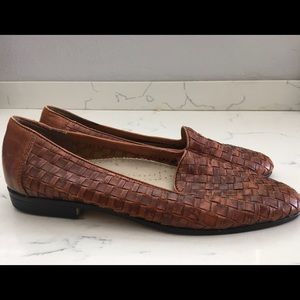 vintage brown leather loafers